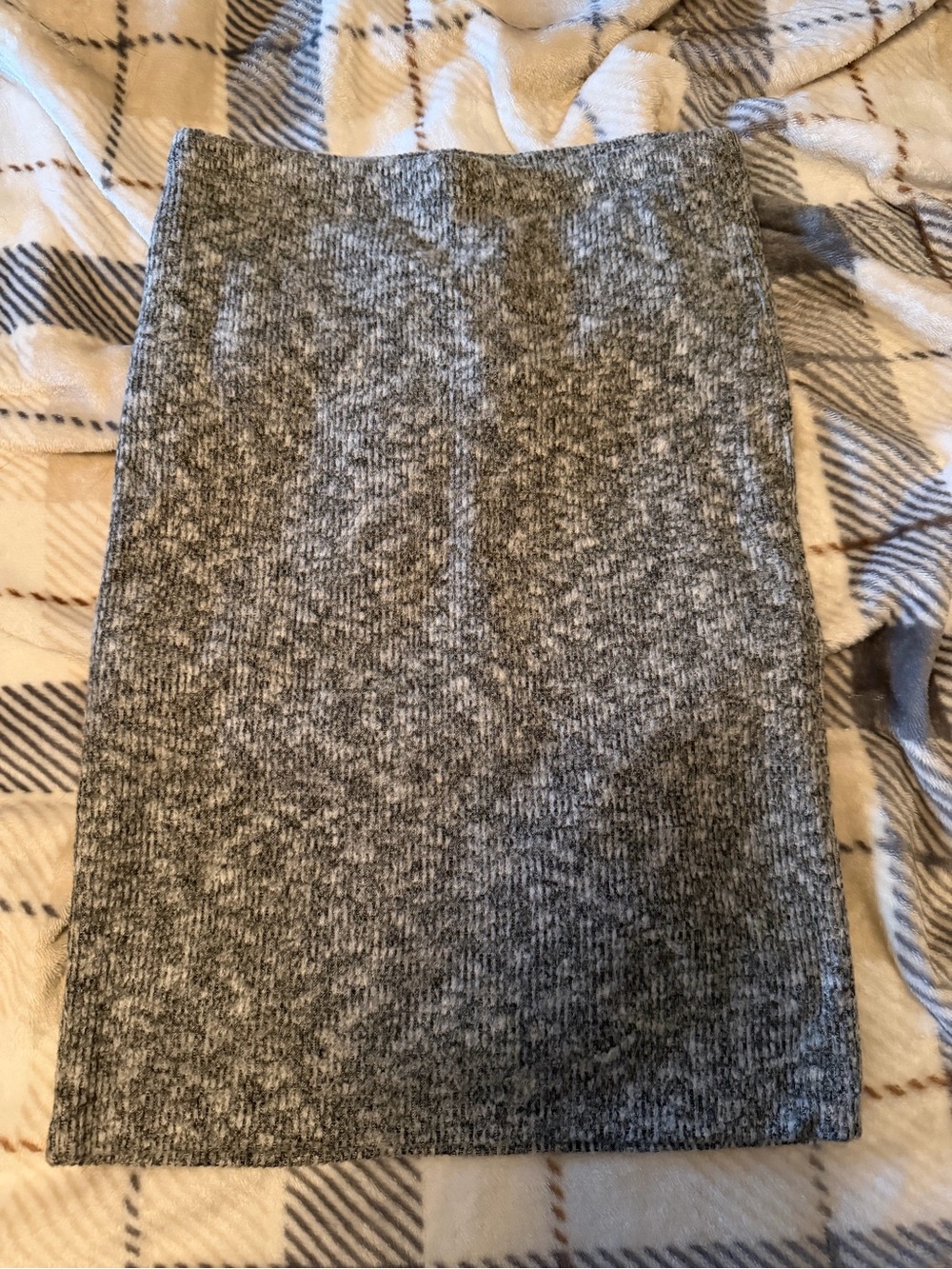 Express Gray Marled Knit Pencil Skirt